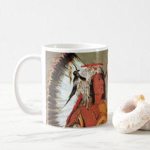 Porträt des indianischen Häuptlings Mato-Tope von  Kaffeetasse
