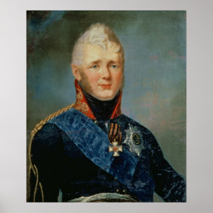 Porträt des Kaisers Alexander I Poster