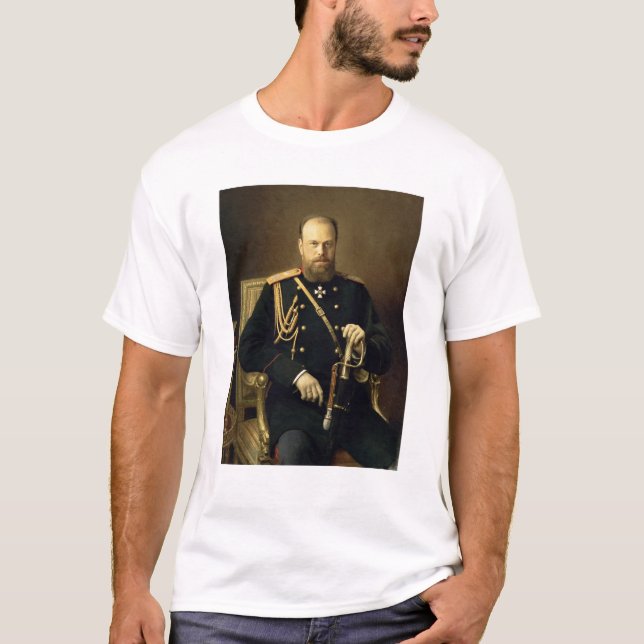 Porträt des Kaisers Alexander III 1886 T-Shirt (Vorderseite)