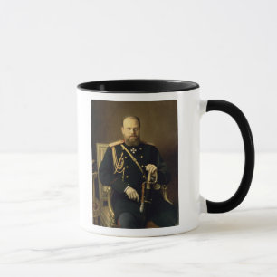Porträt des Kaisers Alexander III 1886 Tasse