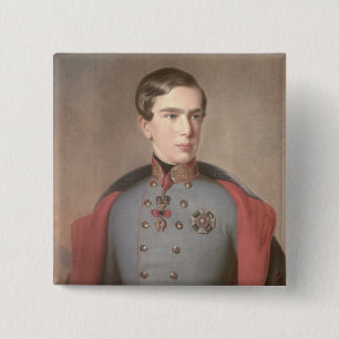 Porträt des Kaisers Franz Joseph von Österreich Button