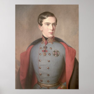 Porträt des Kaisers Franz Joseph von Österreich Poster
