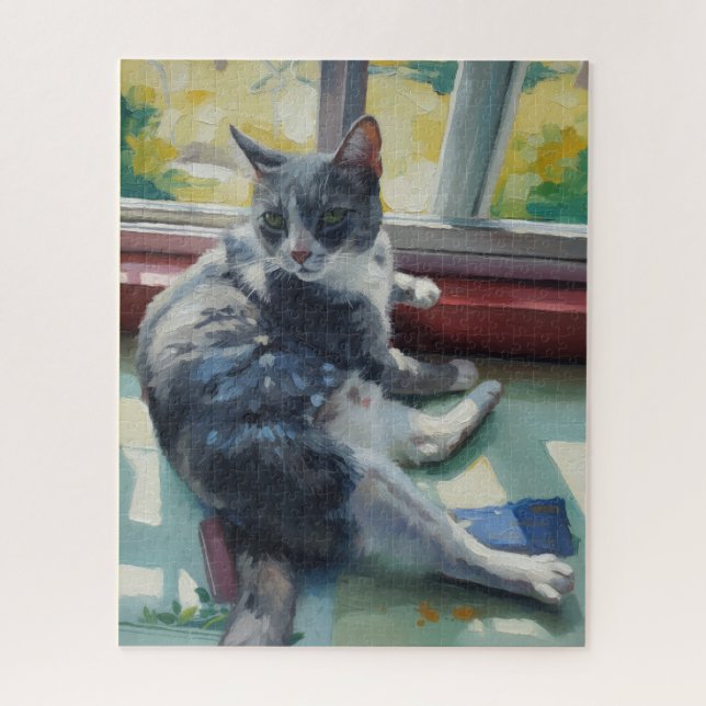 Porträt des Katzenrätsels (Vertikal)