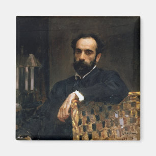Porträt des Künstlers Isaak Ilyich Levitan Magnet