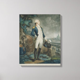 Porträt des Marquis de La Fayette Leinwanddruck