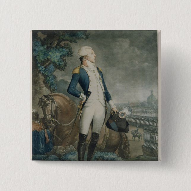 Porträt des Marquises de La Fayette Button (Vorderseite)