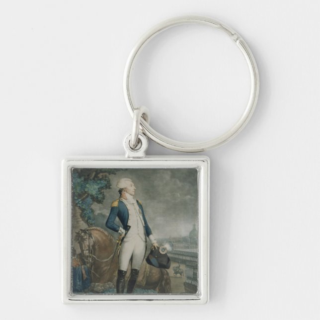 Porträt des Marquises de La Fayette Schlüsselanhänger (Vorne)
