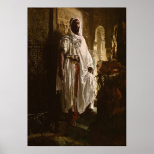 Porträt des maurischen afrikanischen Malers Poster