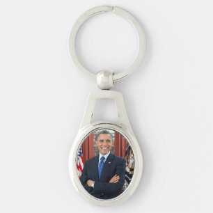 Porträt des offiziellen Oval Office Präsident Ob Schlüsselanhänger