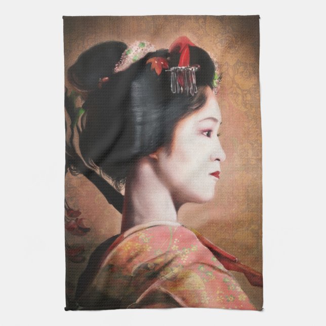 Porträt des orientalischen japanischen küchentuch (Vertikal)