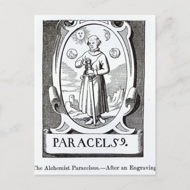 Porträt des Paracelsus Postkarte (Vorderseite)