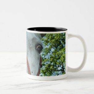 Porträt des Pferds Zweifarbige Tasse