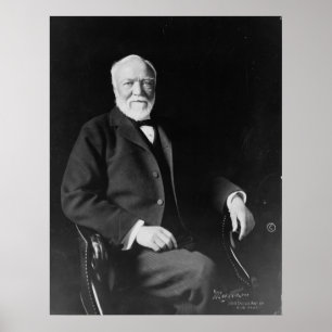 Porträt des Philanthrops Andrew Carnegie Poster