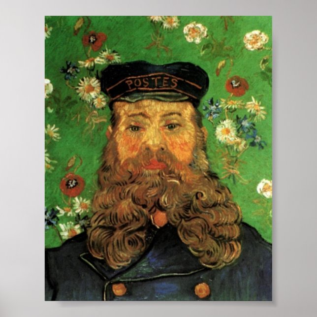 Porträt des Postmanns Joseph Roulin von Van Gogh Poster (Vorne)
