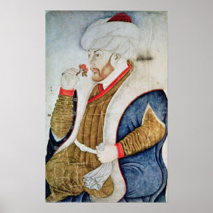 Porträt des Sultans Mehmet II Poster