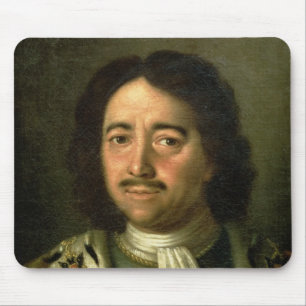 Porträt des Zars Peter I große 1772 Mousepad