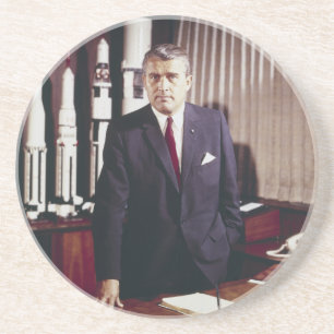 Porträt Doktor-Wernher von Braun Sandstein Untersetzer
