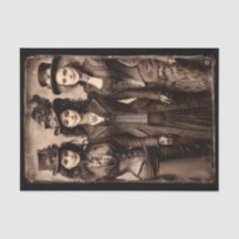 Porträt dreier Steampunk-Frauen DX6L Découpage