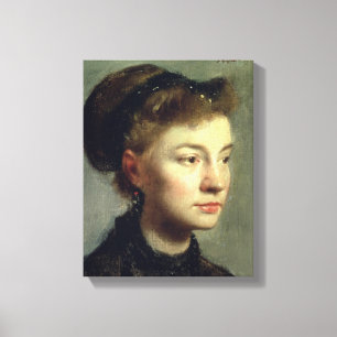 Porträt Edgar Degass   einer jungen Frau, 1867 Leinwanddruck
