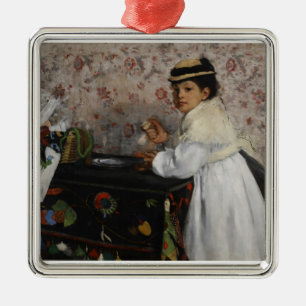 Porträt Edgar Degass   von Fräulein Hortense Silbernes Ornament