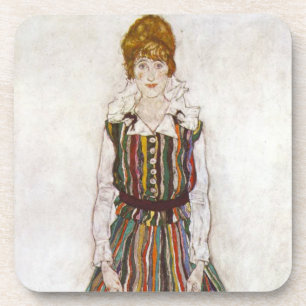 Porträt Egon Schiele von Untersetzer Edith Schiel
