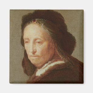 Porträt einer alten Frau, c.1600-1700 Magnet