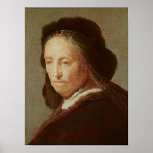 Porträt einer alten Frau, c.1600-1700 Poster