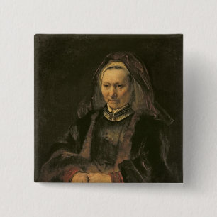 Porträt einer älteren Frau, C. 1650 Button