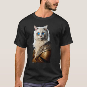 Porträt einer anthropomorphen Ragdoll-Katz-Ritteri T-Shirt