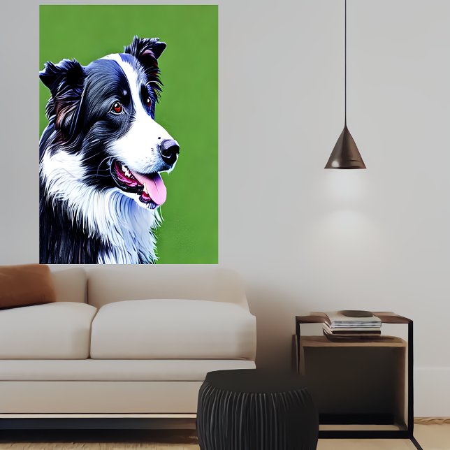 Porträt einer bezaubernden Grenzkollie | Art der A Poster (Von Creator hochgeladen)