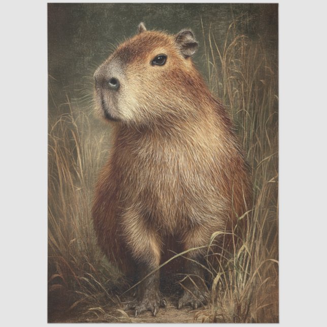 Porträt einer Capybara Seidenpapier (Vorderseite)