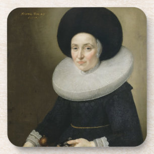 Porträt einer Dame, gealtert 47, 1647 (Öl auf Untersetzer