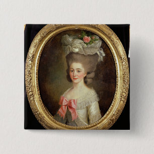 Porträt einer Dame (Öl auf Leinwand) Button