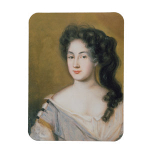 Porträt einer Dame (Pastell auf Papier) Magnet