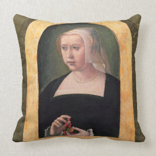 Porträt einer Dame (Platte) Kissen