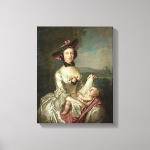 Porträt einer Dame, sagte, Elizabeth, Ehefrau zu Leinwanddruck
