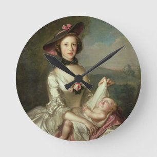 Porträt einer Dame, sagte, Elizabeth, Ehefrau zu Runde Wanduhr