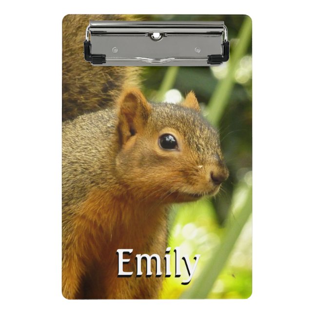 Porträt einer Eichhörnchennaturfotografie Mini Klemmbrett (Vorderseite)
