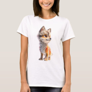 Porträt einer flauschigen, fantasievollen Füchsin  T-Shirt