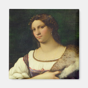 Porträt einer Frau, 1512 (Öl auf Leinwand) Magnet