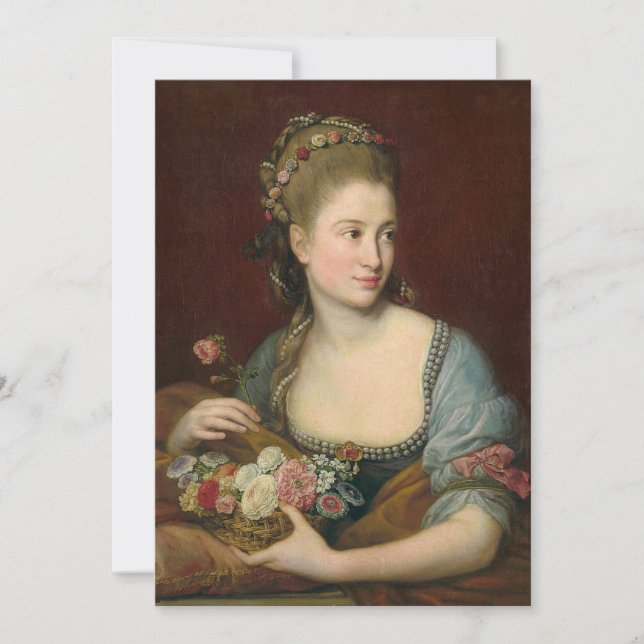 Porträt einer Frau als Flora | Pompeo Batoni (Vorderseite)