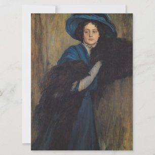 Porträt einer Frau in Blau (Raimundo de Madrazo) Karte