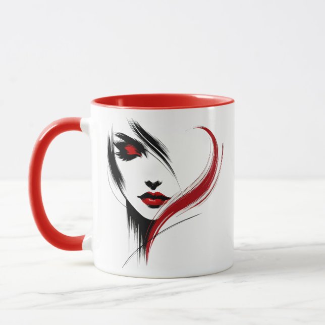 Porträt einer Frau in Frieden. Tasse (Links)