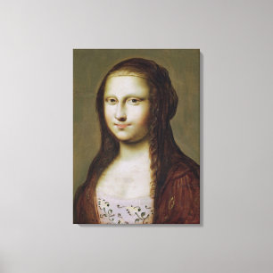 Porträt einer Frau inspiriert von der Mona Lisa Leinwanddruck