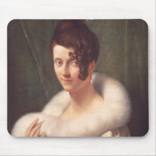 Porträt einer Frau mit einem Haar-Button Mousepad