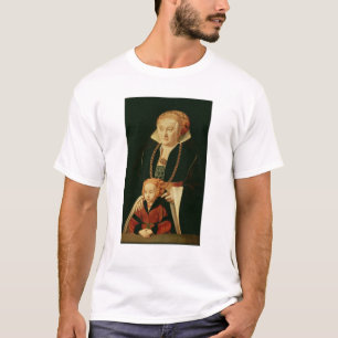 Porträt einer Frau mit ihrer Tochter T-Shirt