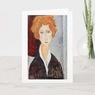 Porträt einer Frau, Modigliani Karte
