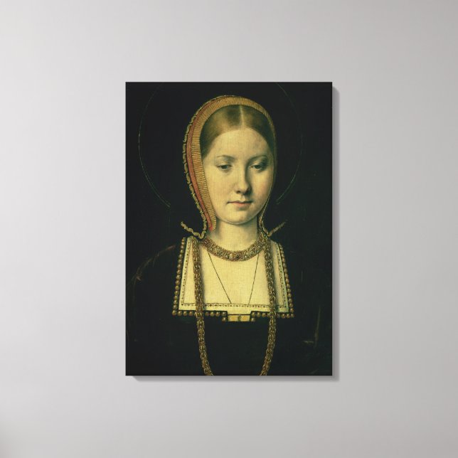 Porträt einer Frau, möglicherweise Catherine von A Leinwanddruck (Vorderseite)