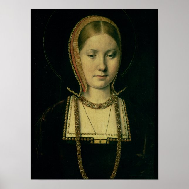 Porträt einer Frau, möglicherweise Catherine von A Poster (Vorne)