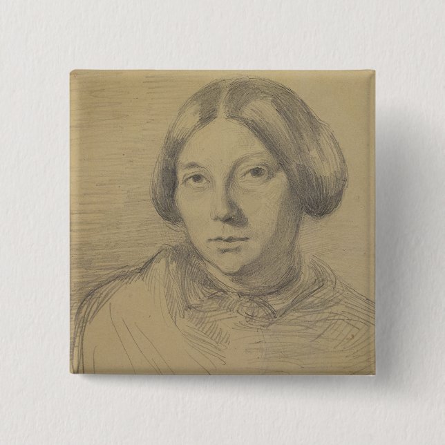 Porträt einer Frau, vielleicht George Sand Button (Vorderseite)